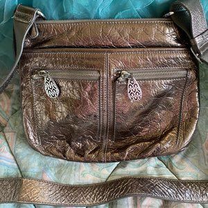 Brighton gray metallic Crossbody bag
